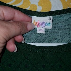 Lularoe Irma size xs lula green top